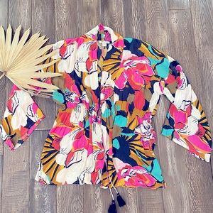 Billabong Sea and Moon Kimono cover up size small